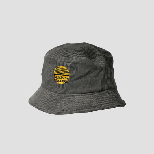 Corduroy Bucket Hat- Charcoal