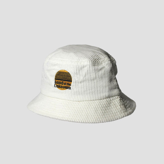 Corduroy Bucket Hat- White